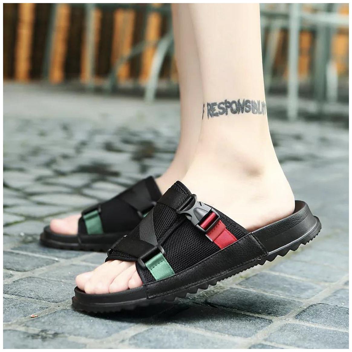 

Enso Slides for Men - Black and Red