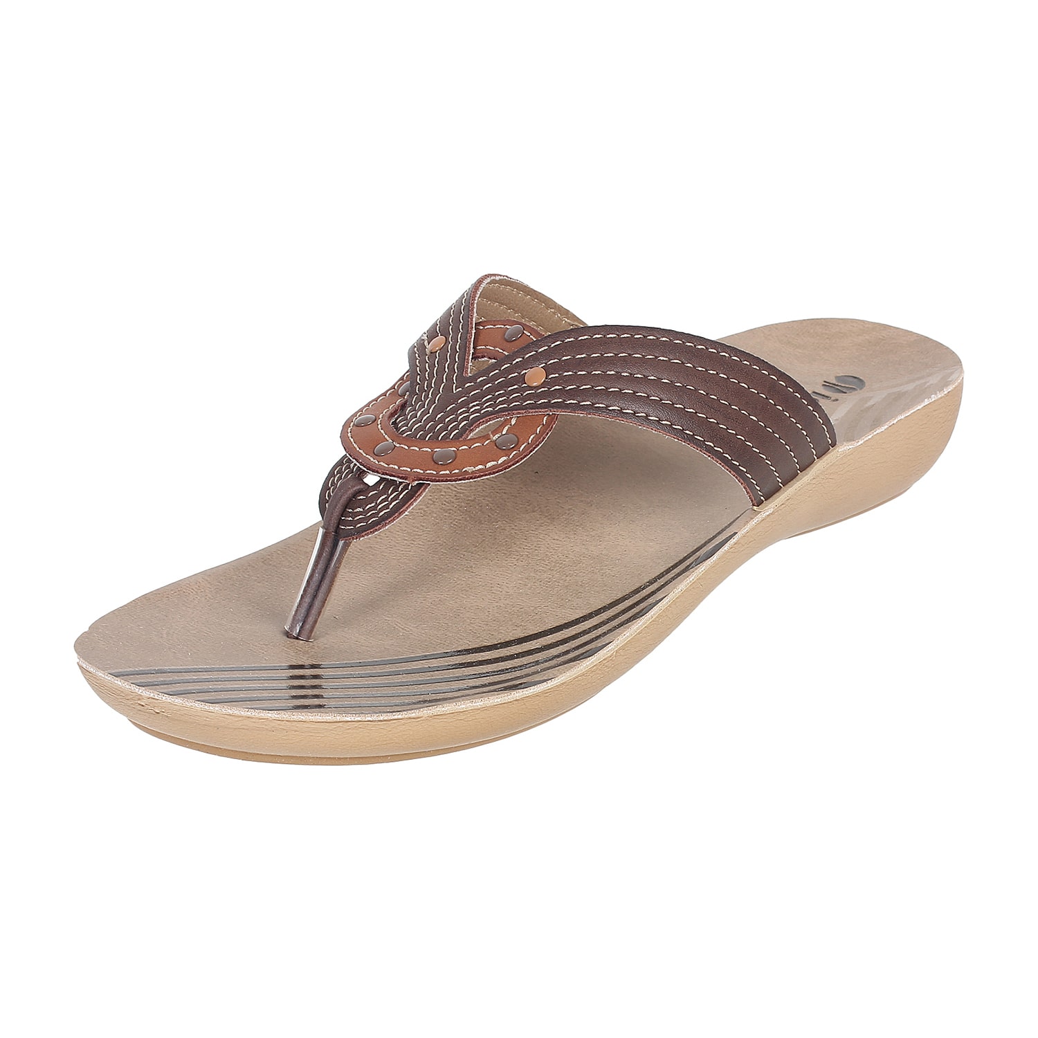 

Inblu Ad66 Brown Tan Women High Grade Pu Sandal