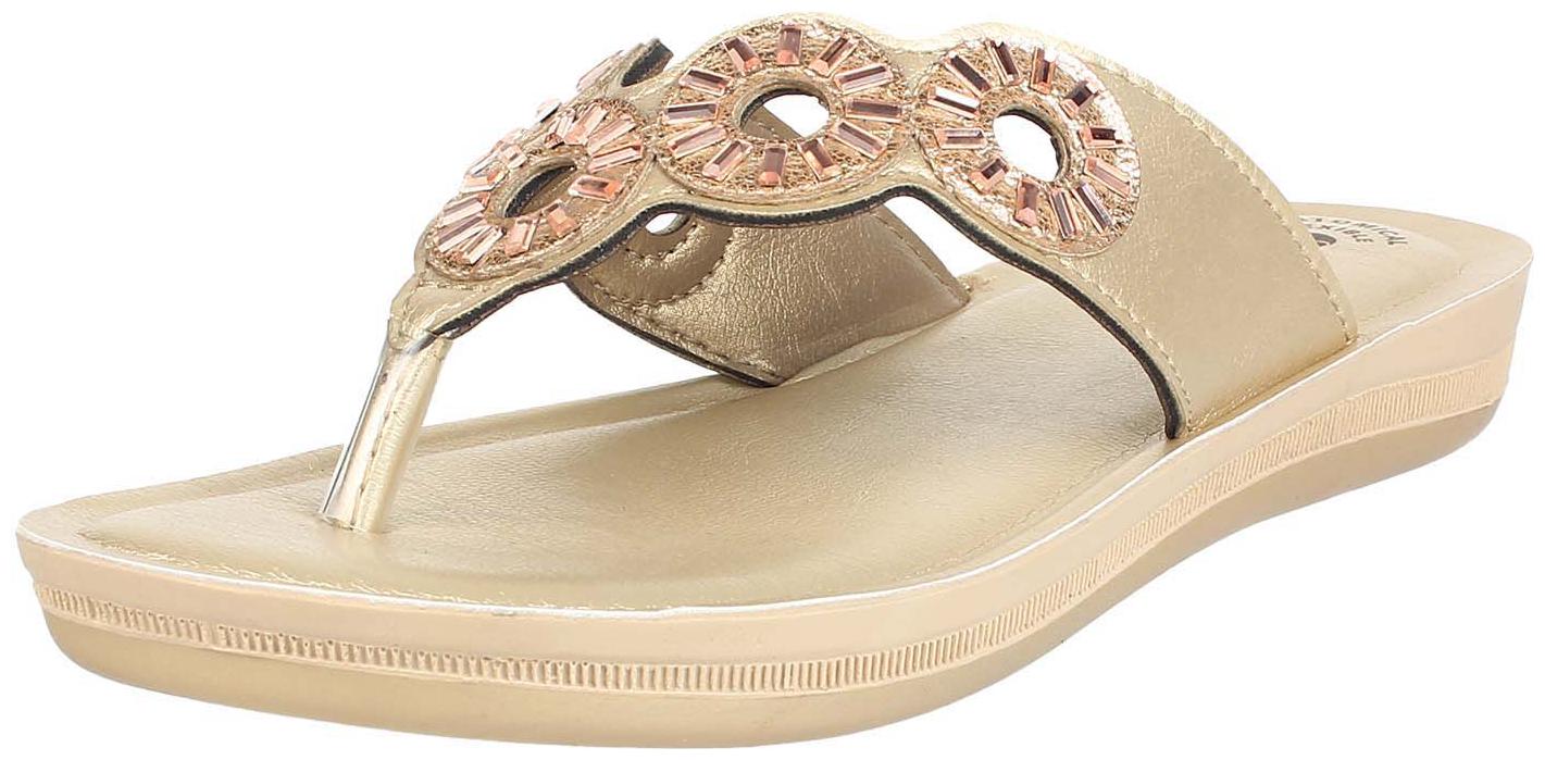 

Inblu Ba10 Gold Women Slippers