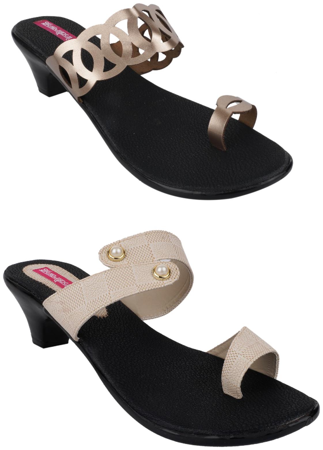 

Indirang Women Multi-Color T-Strap Flats - 2 Pair