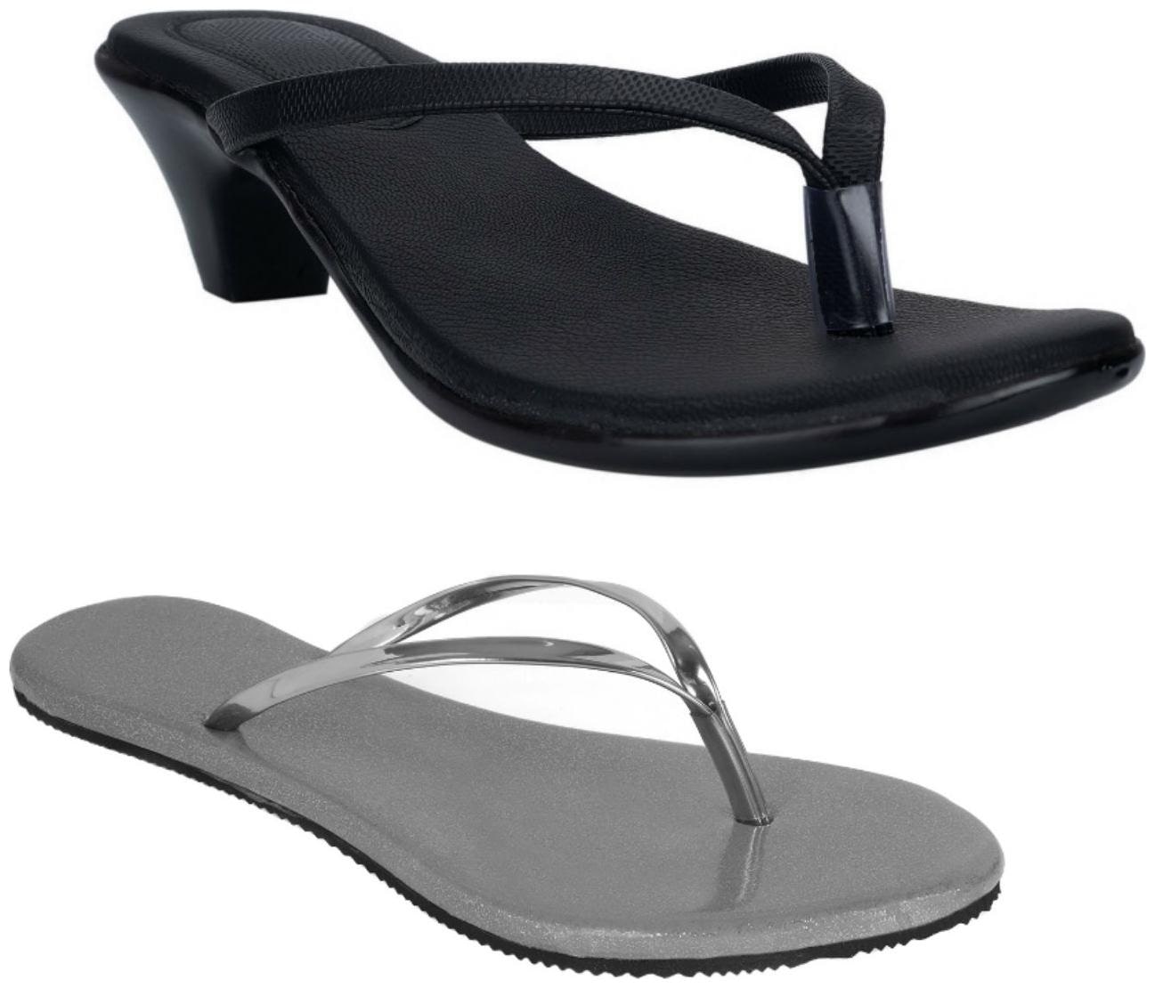 

Indirang Women Multi-Color T-Strap Flats - 2 Pair