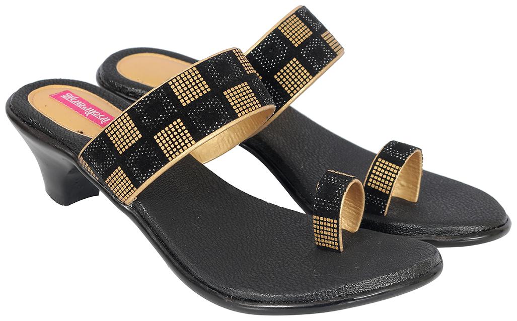 

Indirang Women Gold Heeled Sandals