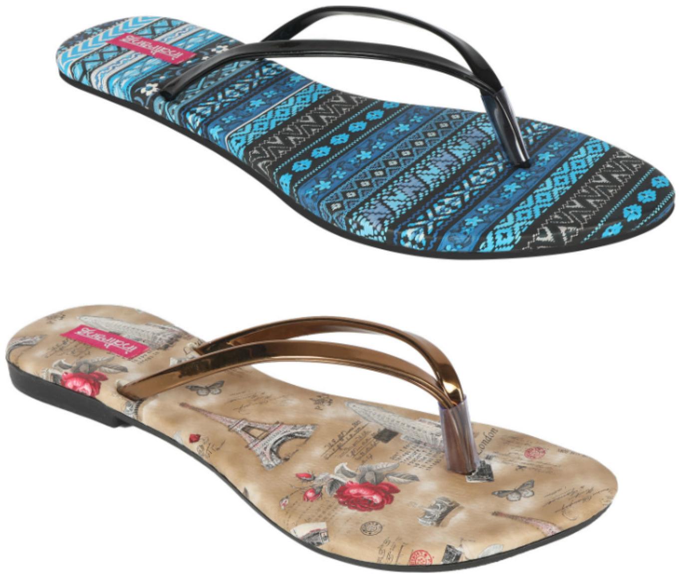 

Indirang Women Multi-Color T-Strap Flats - 2 Pair