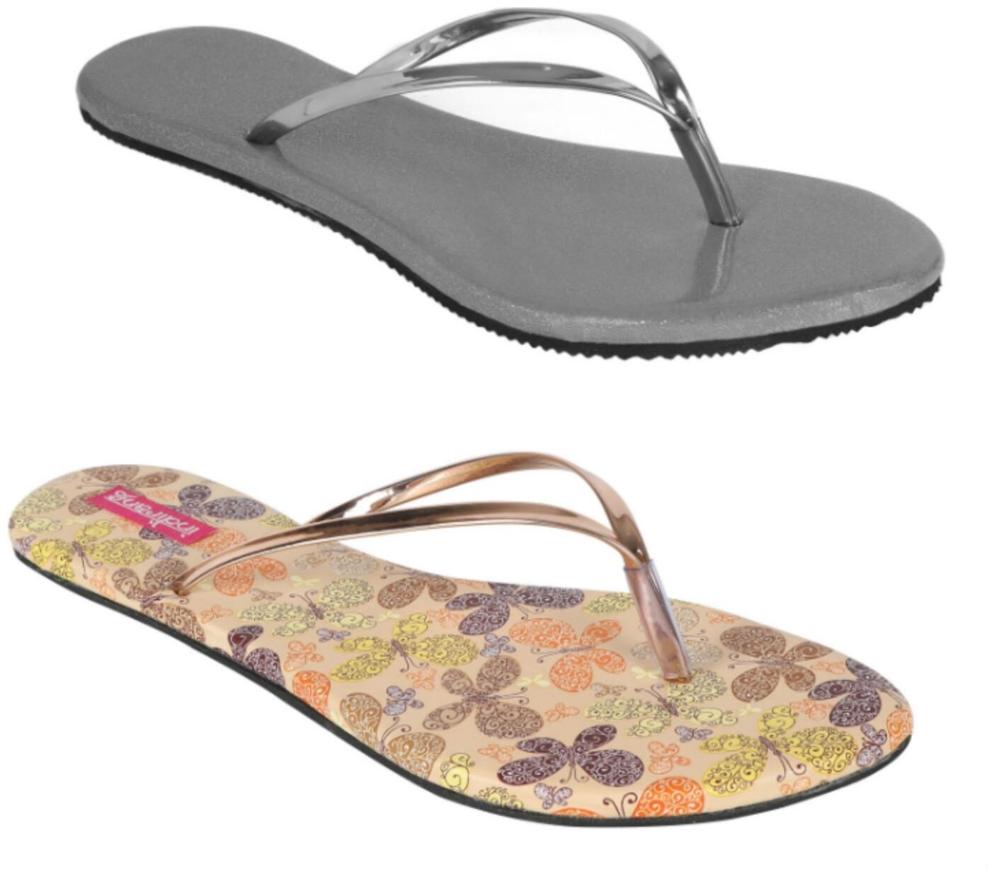 

Indirang Women Multi-Color T-Strap Flats - 2 Pair