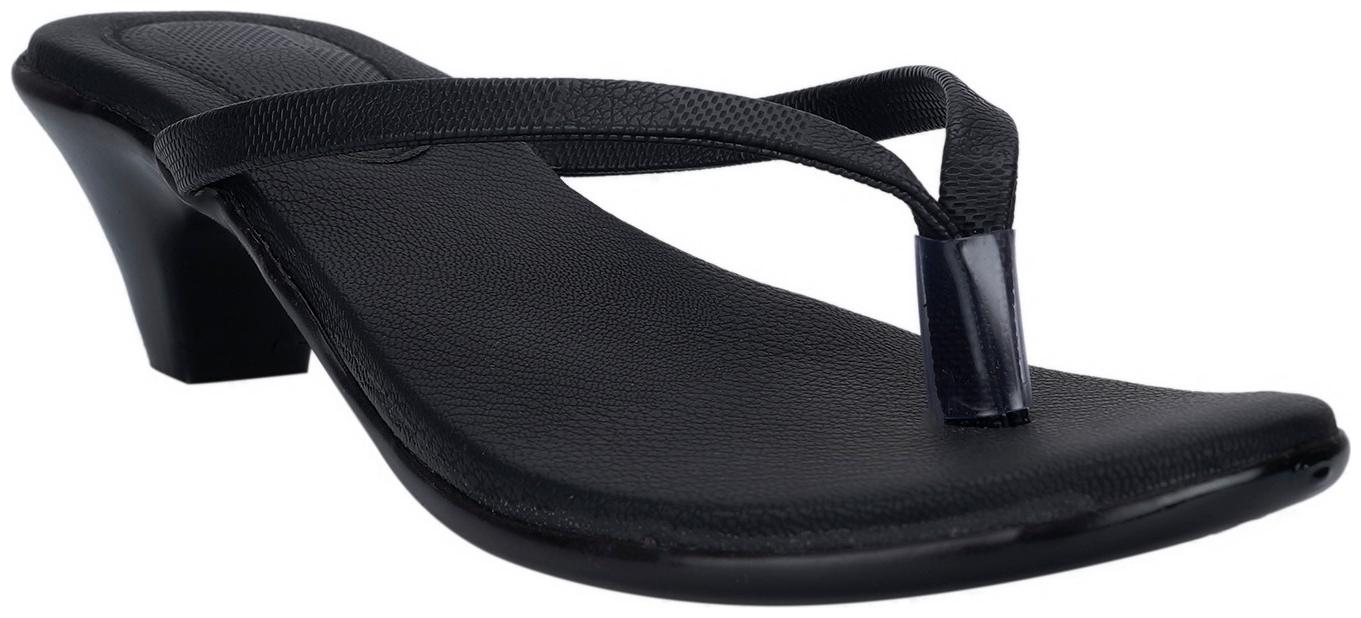 

Indirang Women Black Heeled Sandals