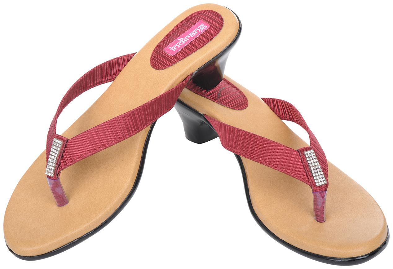 

Indirang Women Maroon Heeled Sandals