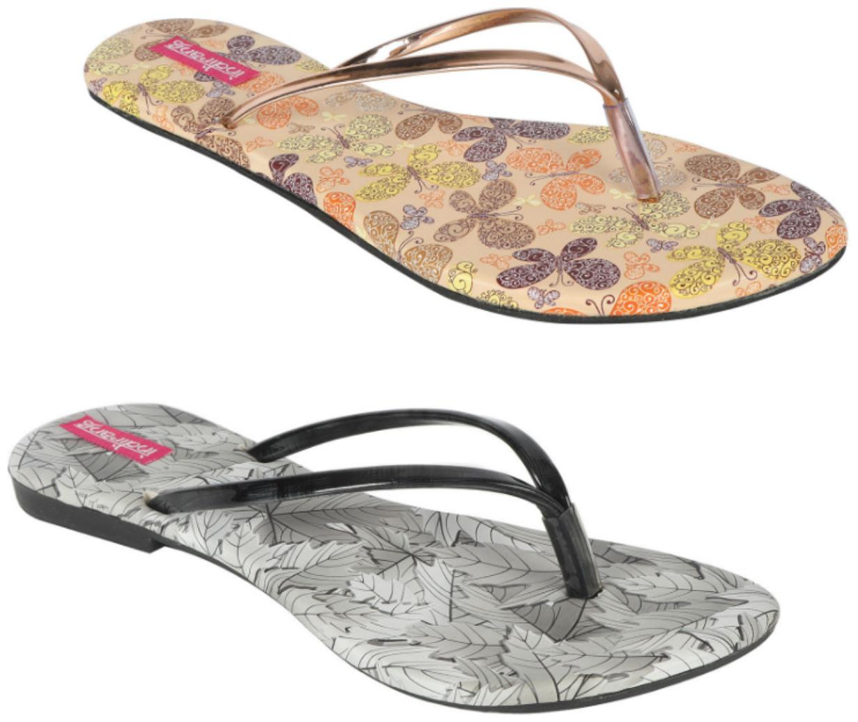 

Indirang Women Multi-Color T-Strap Flats - 2 Pair