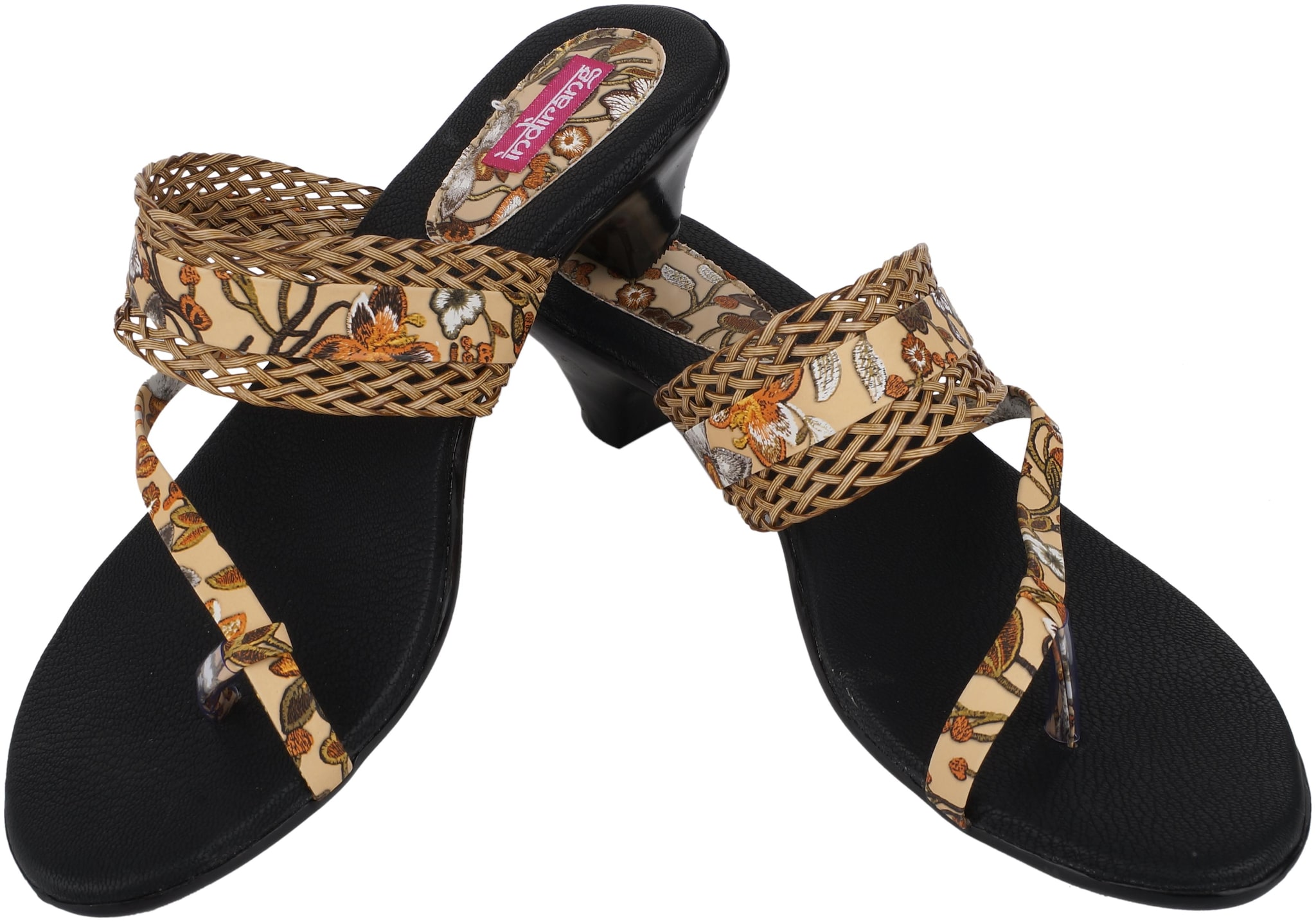 

Indirang Women Brown Heeled Sandals