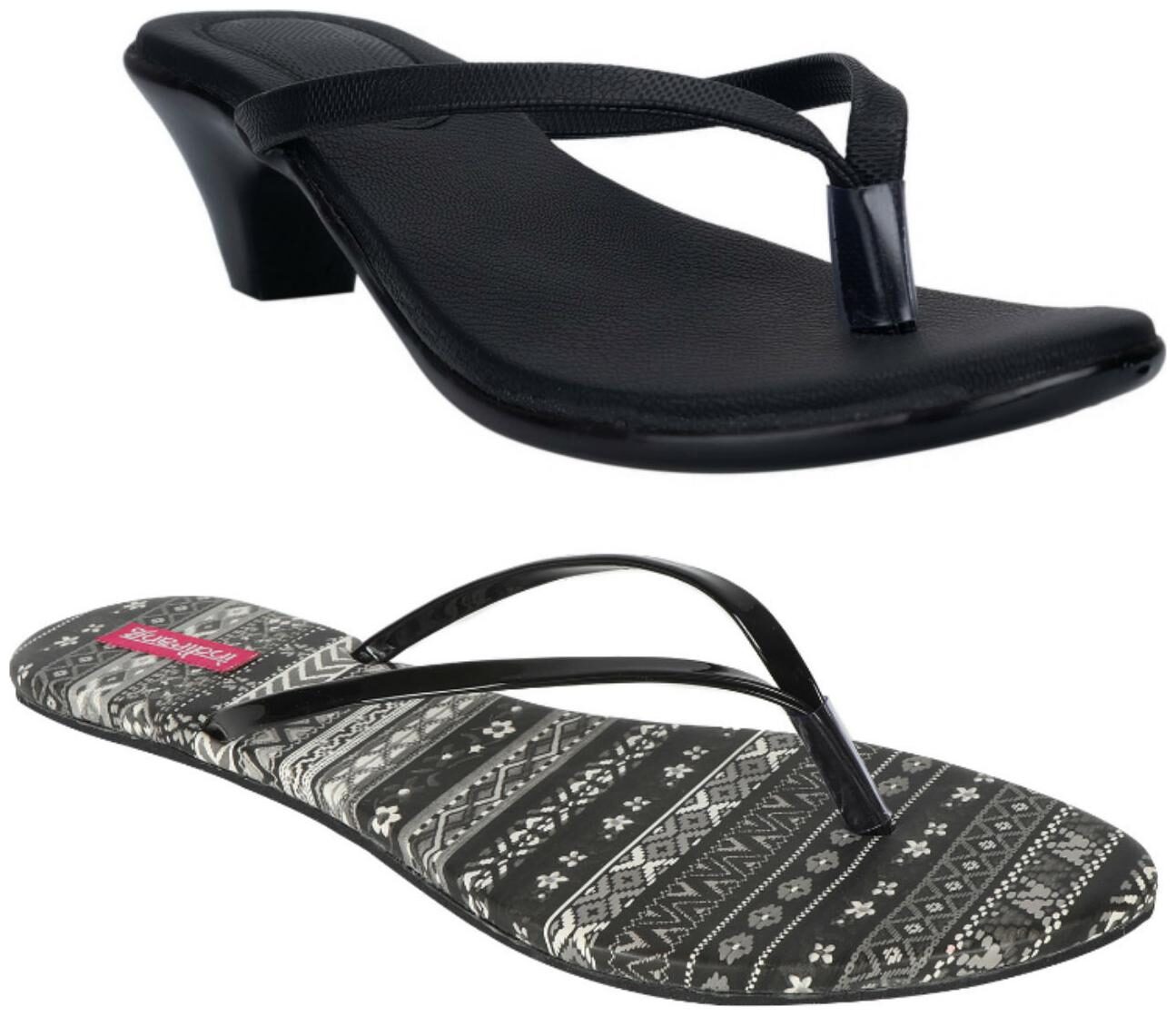 

Indirang Women Multi-Color Heeled Sandals - 2 Pair