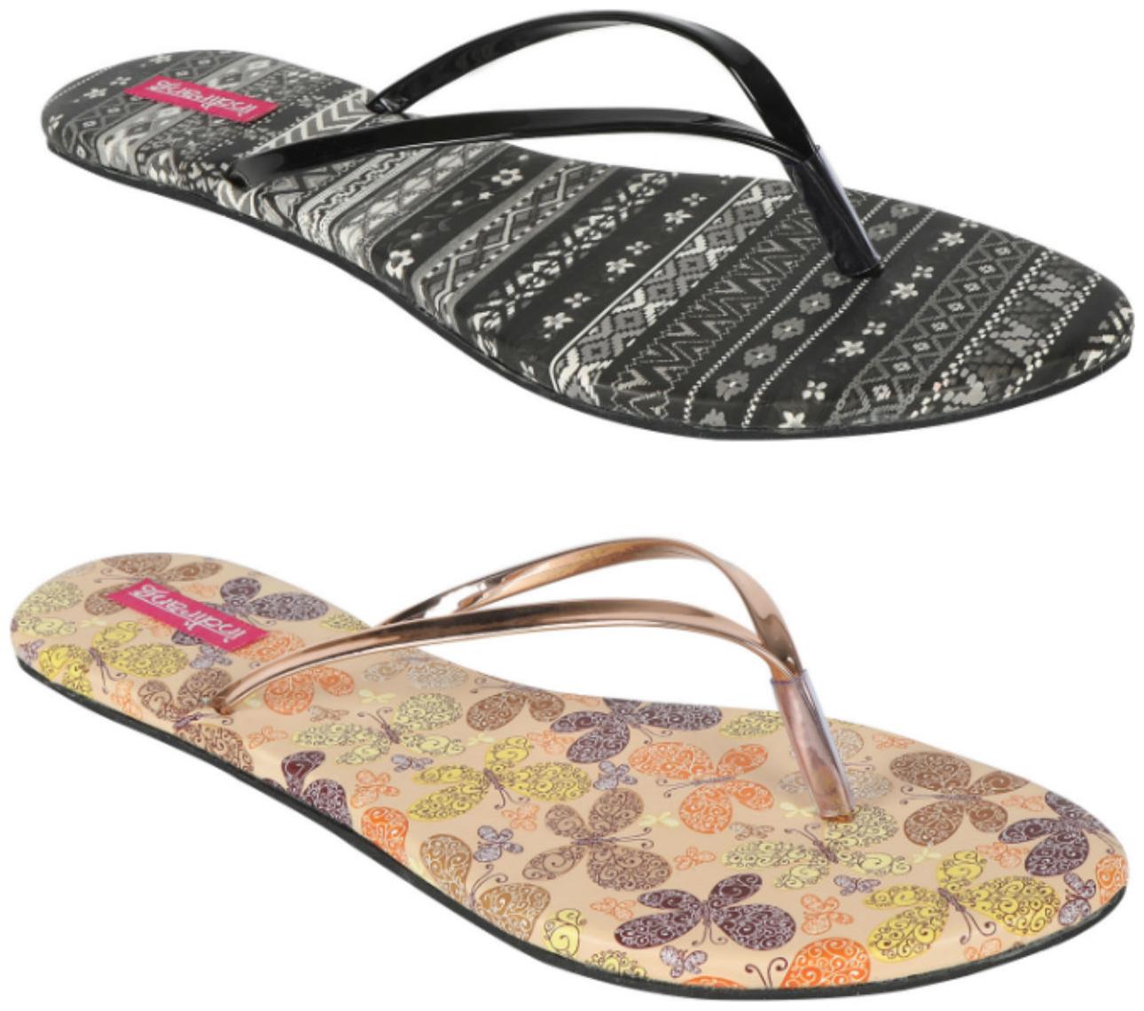 

Indirang Women Multi-Color T-Strap Flats - 2 Pair