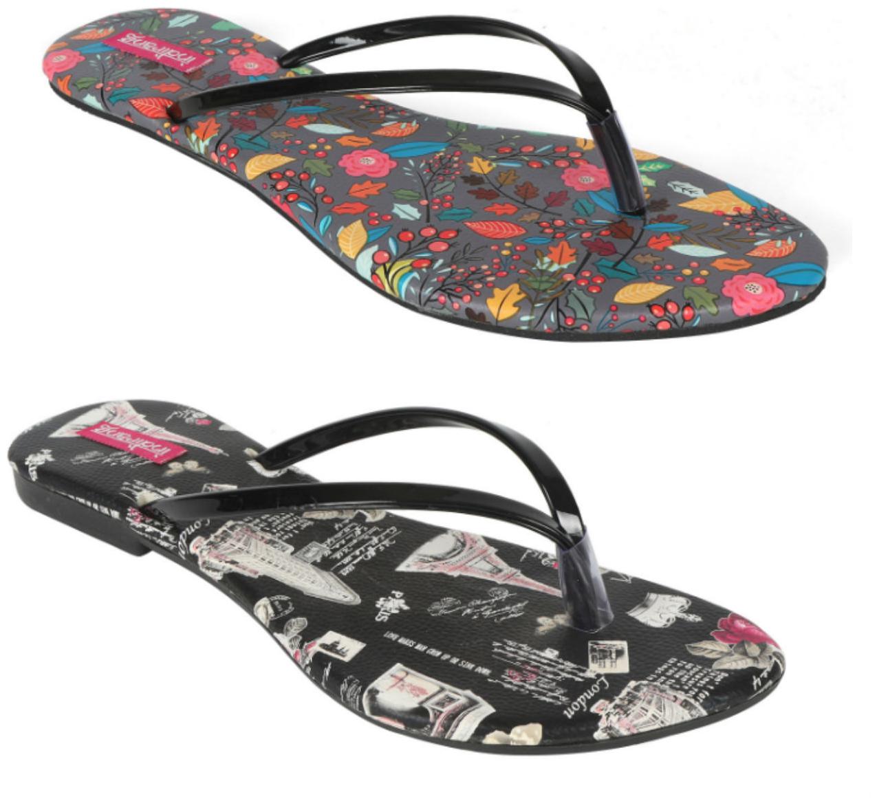 

Indirang Women Multi-Color T-Strap Flats - 2 Pair