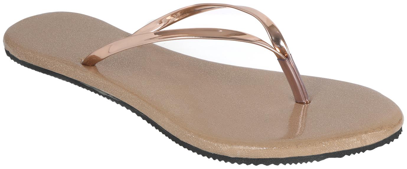 

Indirang Women Gold T-Strap Flats