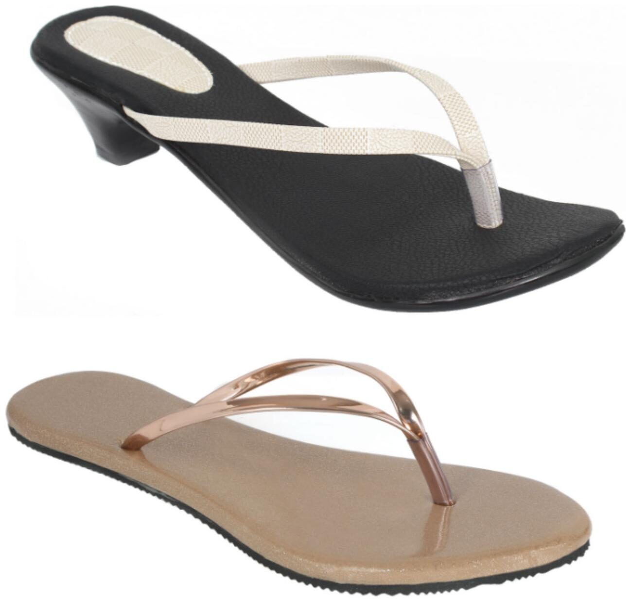 

Indirang Women Multi-Color Heeled Sandals - 2 Pair