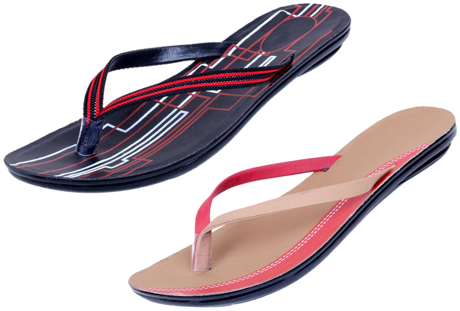 

IndiWeaves Womens Slippers Flipflops Pack of 2