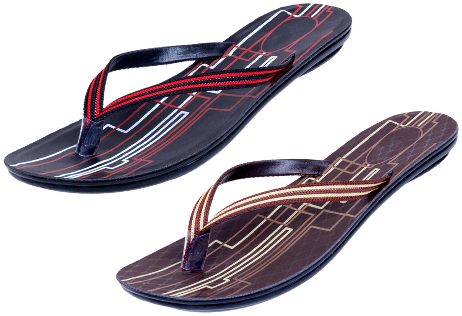 

IndiWeaves Womens Slippers Flipflops Pack of 2