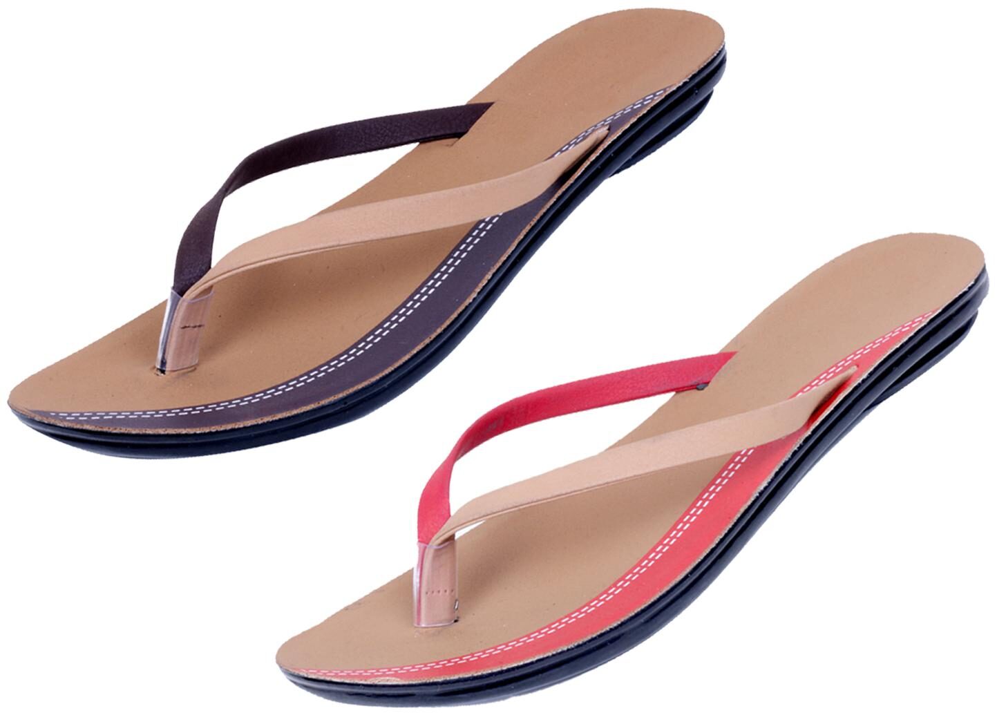 

IndiWeaves Womens Slippers Flipflops Pack of 2