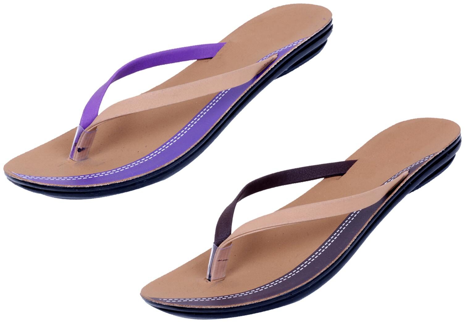 

IndiWeaves Womens Slippers Flipflops Pack of 2