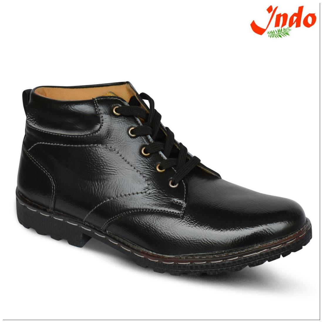 

Indo Black Boot Style Shoes For Men (Premium Quality) (PRN0044NL)