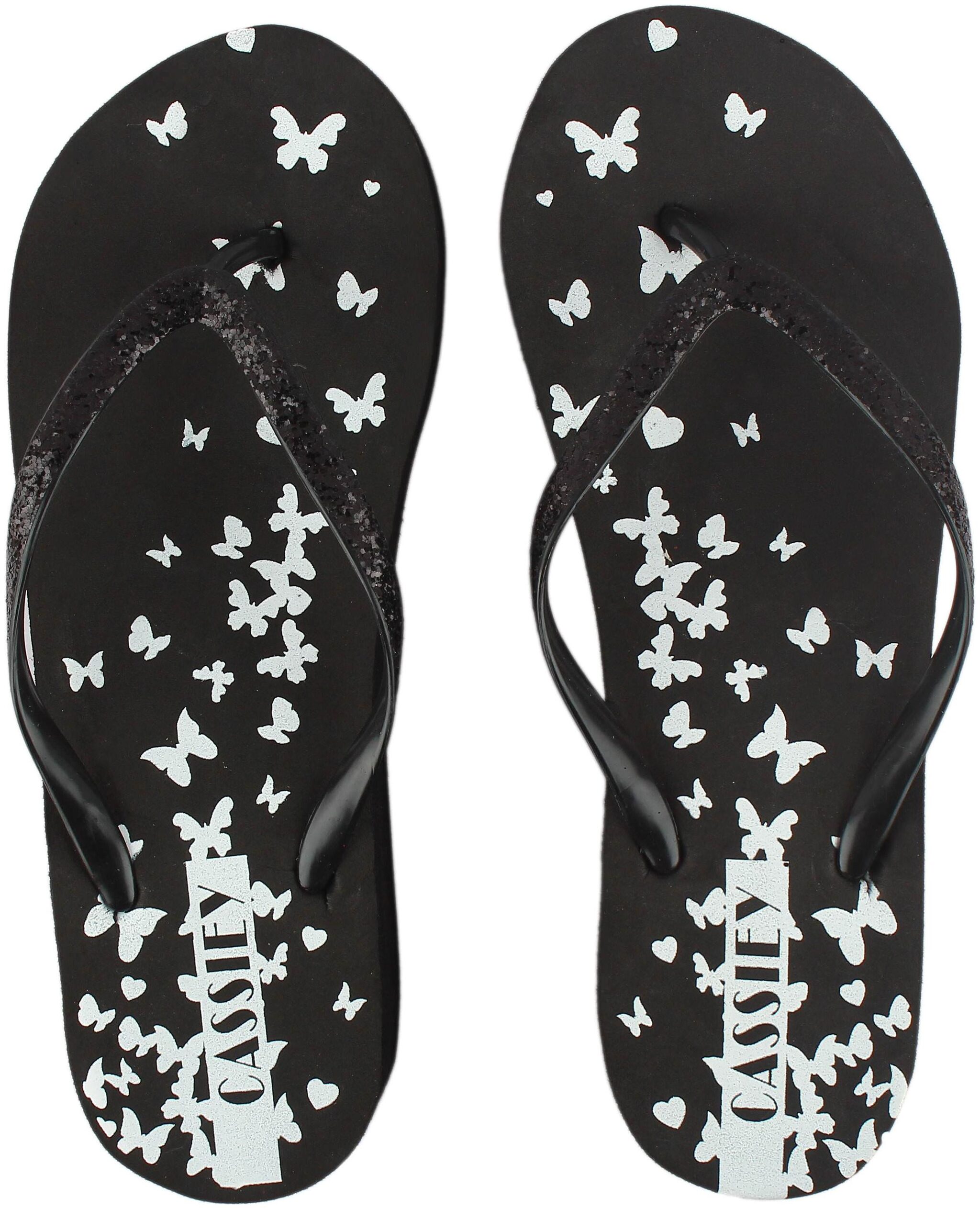 

IRSOE Cassiey black Women s Slider slippers Flip Flop Slides