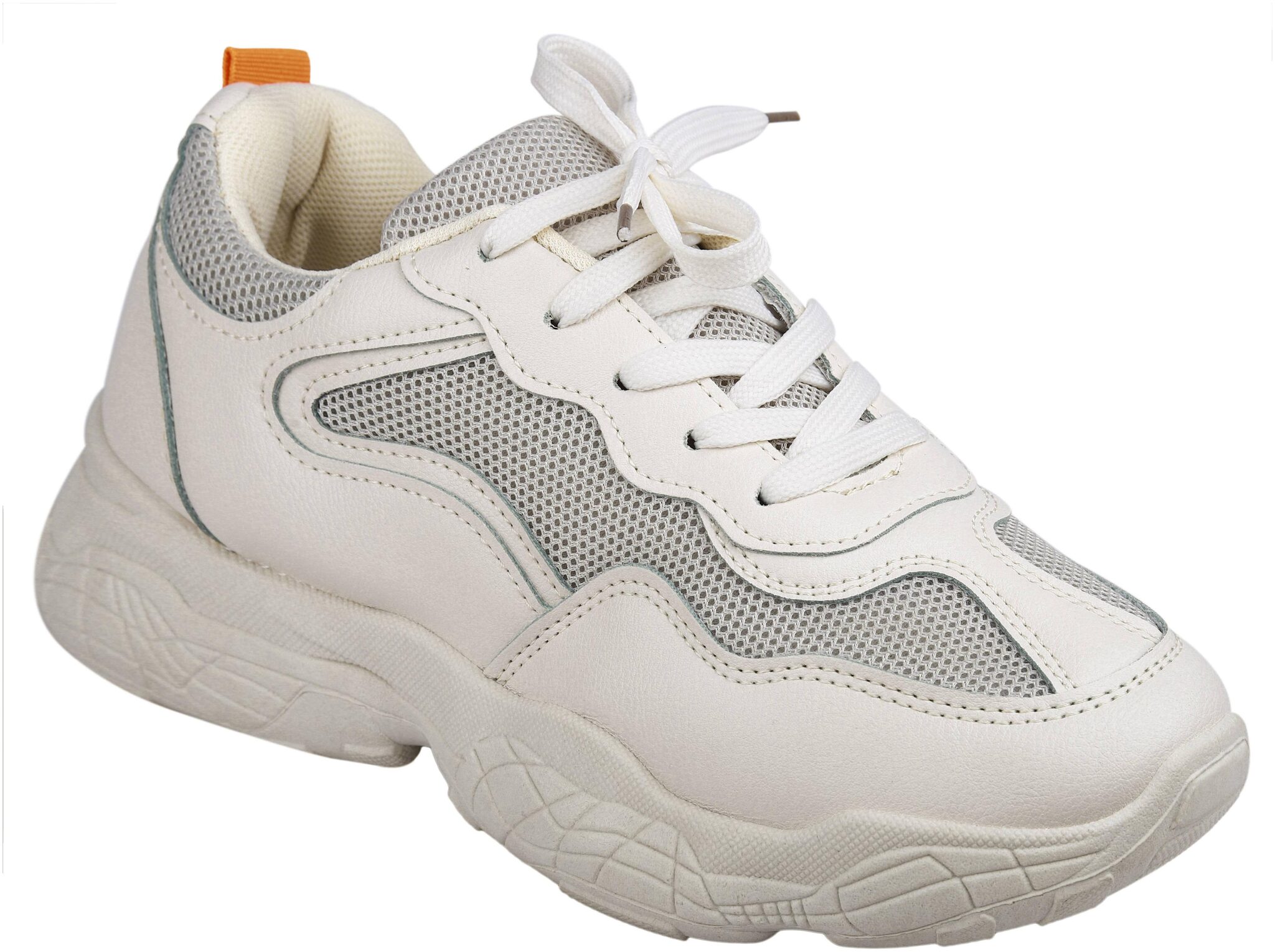 

IRSOE Women Beige Sneakers