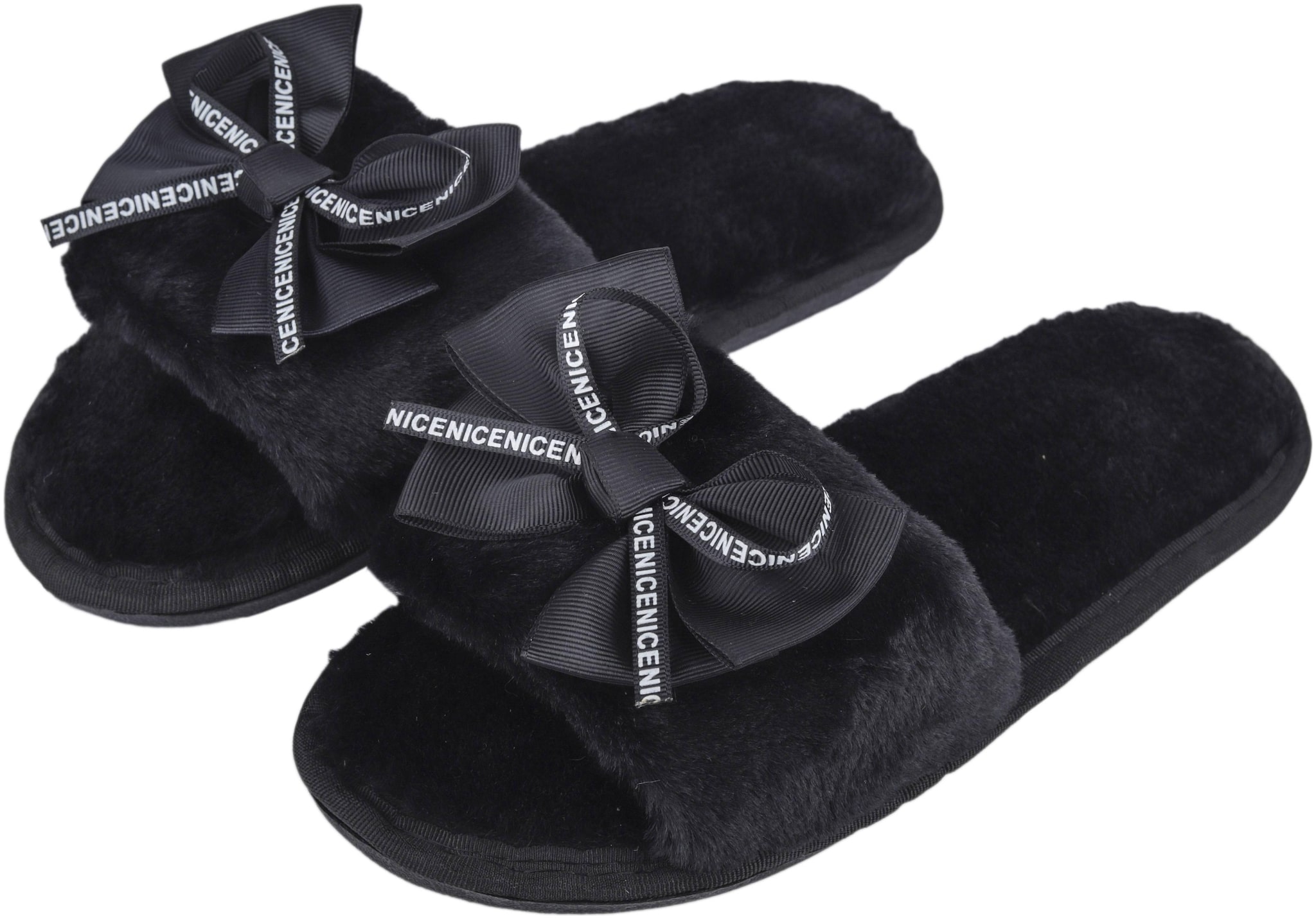 

IRSOE Women Bear Velvet Anti-slip Soft Bottom Wool Slip-On Indoor Outdoor Winter Slippers