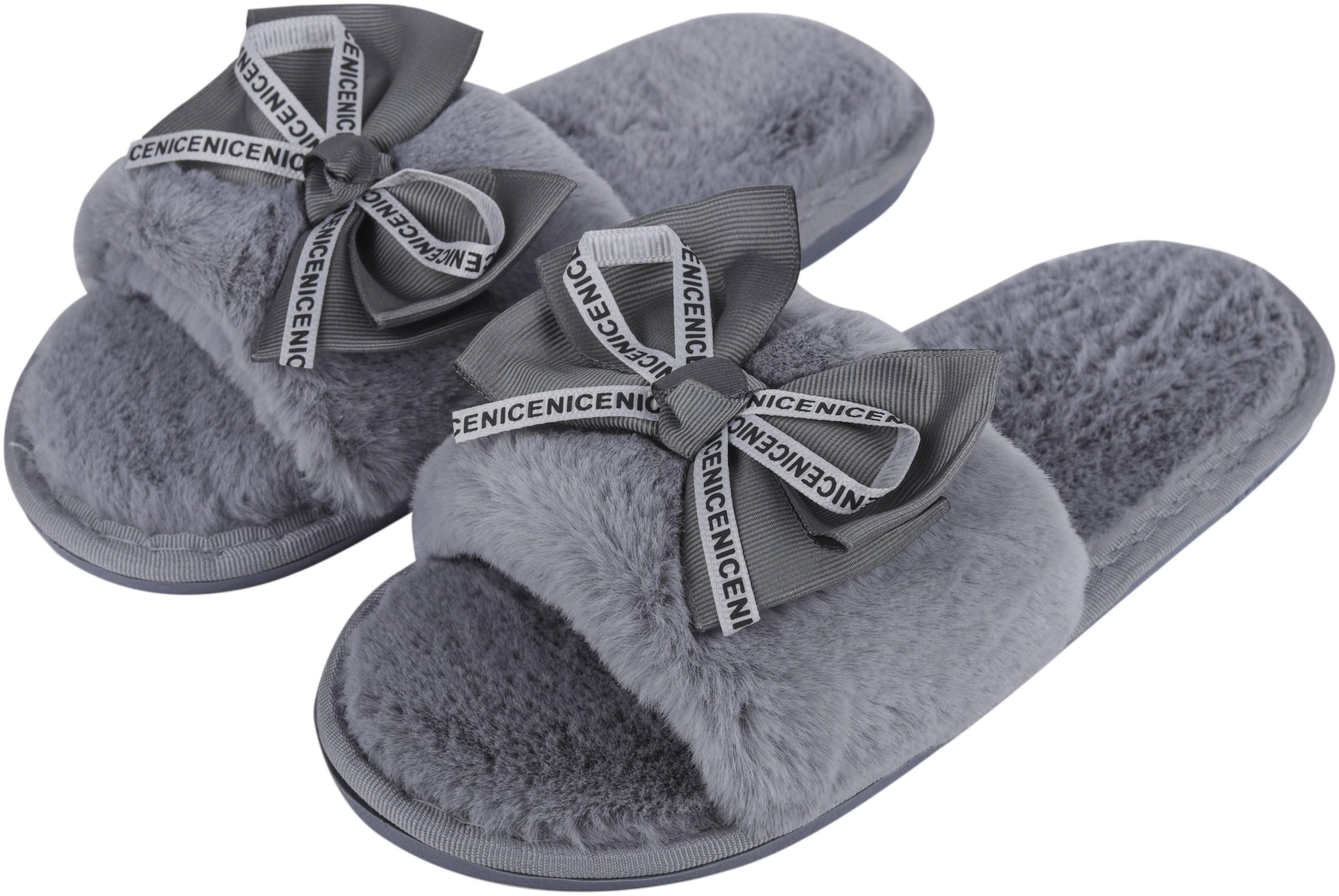 

IRSOE Women Bear Velvet Anti-slip Soft Bottom Wool Slip-On Indoor Outdoor Winter Slippers