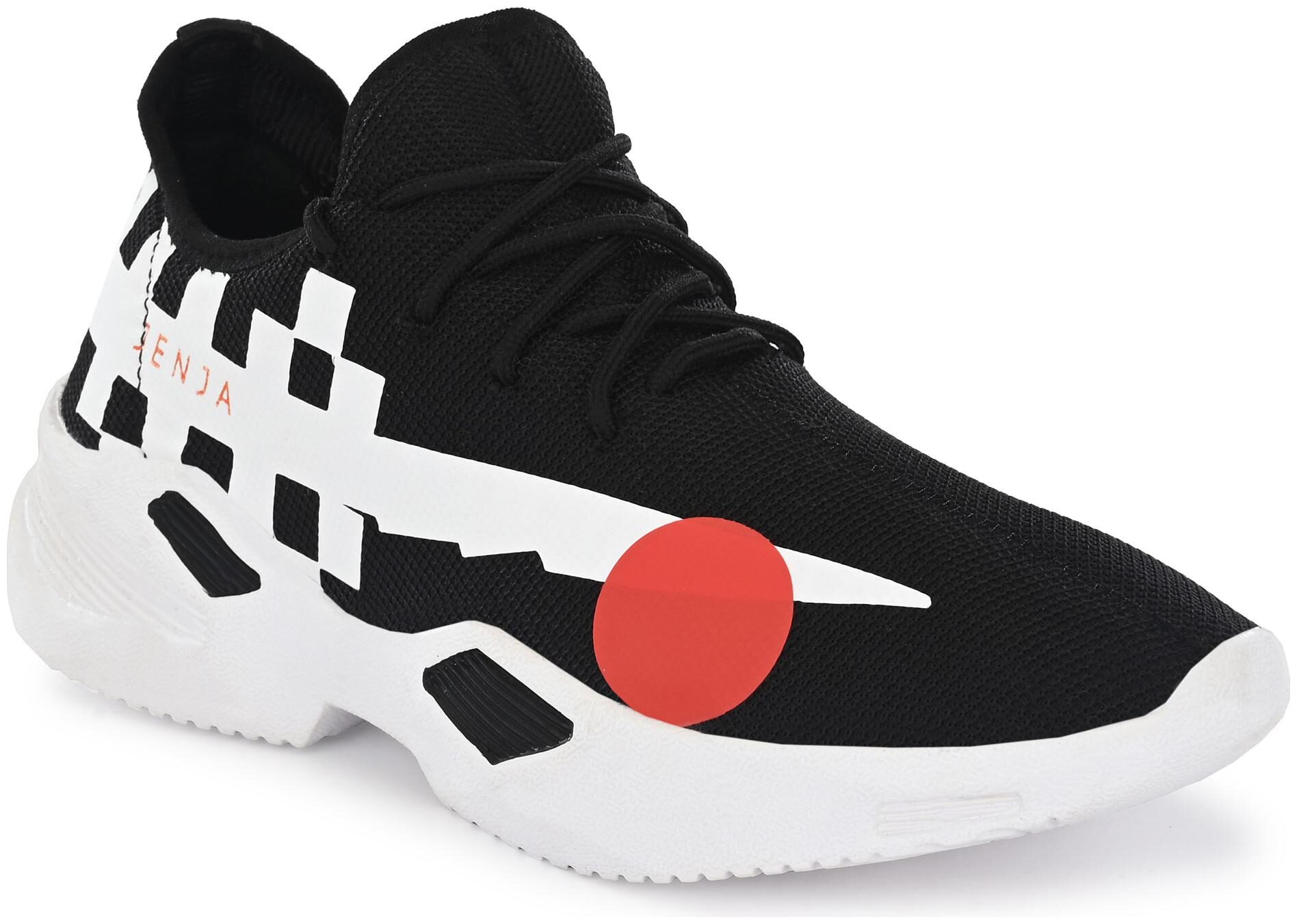 

JENJA Men Walking Shoes ( Black )