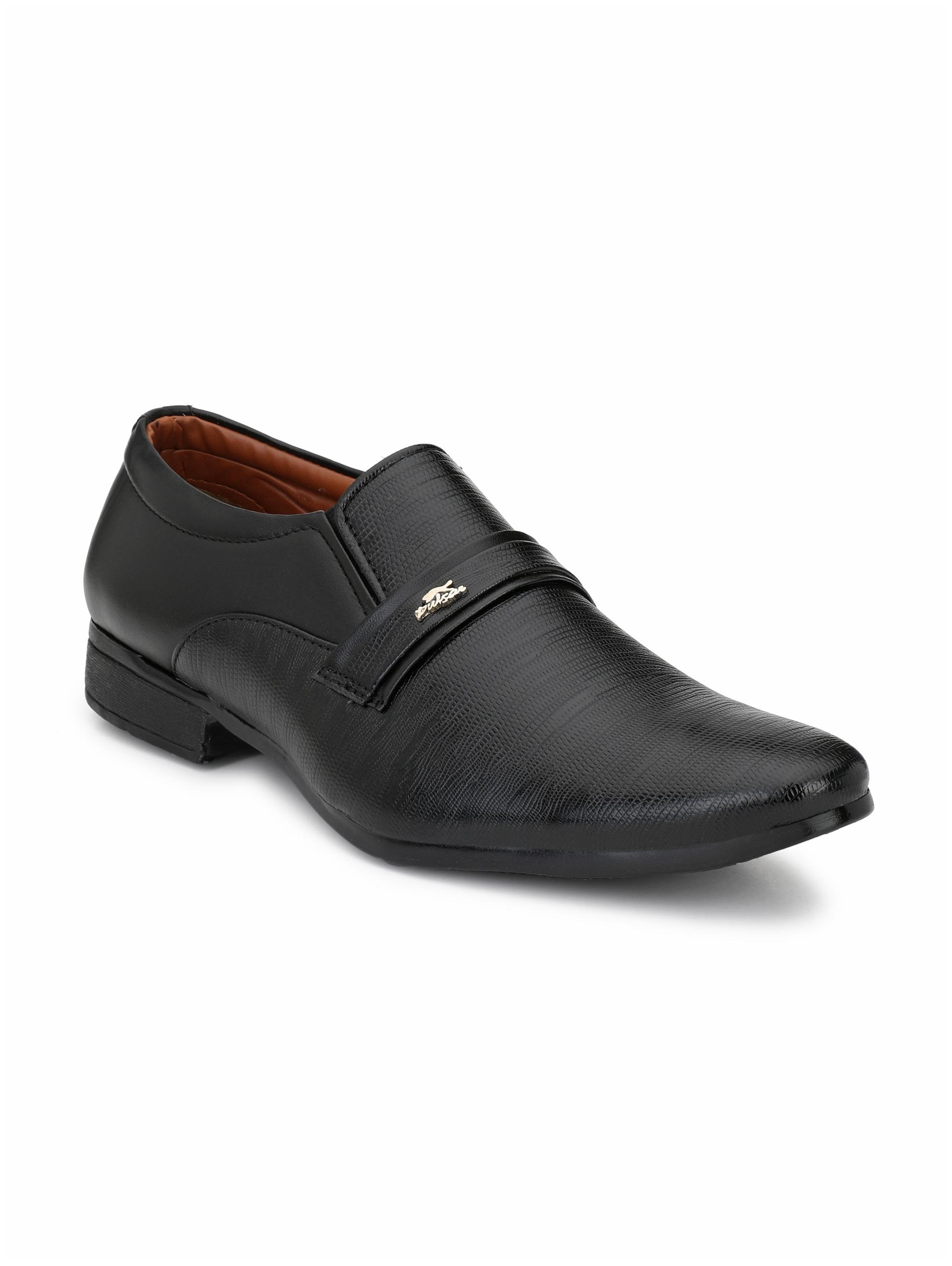 

John Karsun Men Black Slip-On Formal Shoes - 1921-BLACK