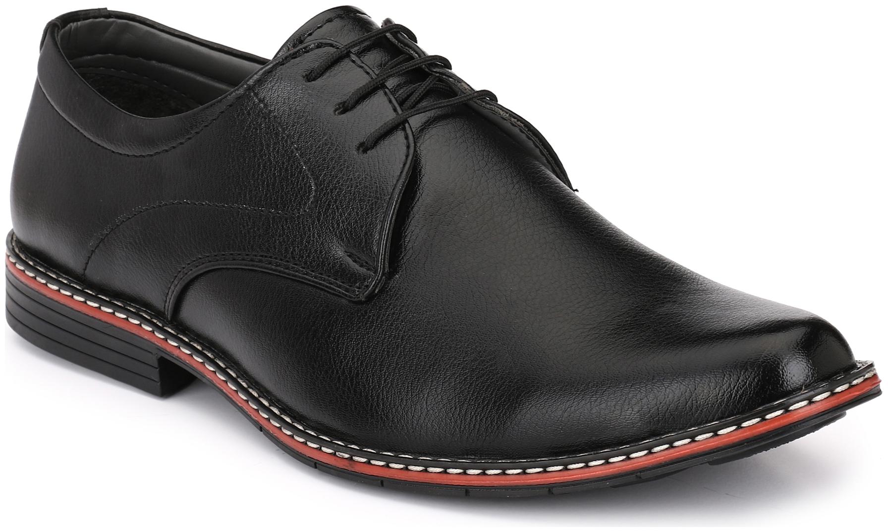 

John Karsun Men Black Derby Formal Shoes - 2105-BLACK