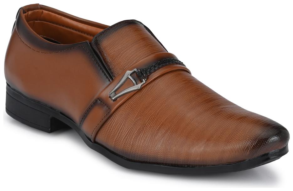 

John Karsun Men Tan Slip-On Formal Shoes - 1925-TAN