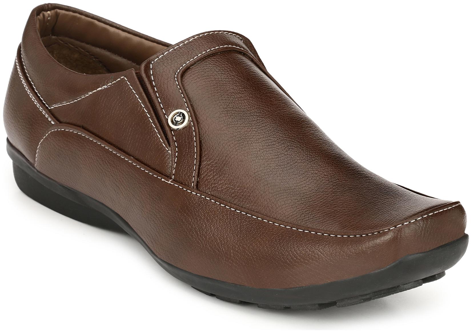

John Karsun Men Tan Slip-On Formal Shoes - 3202-BROWN