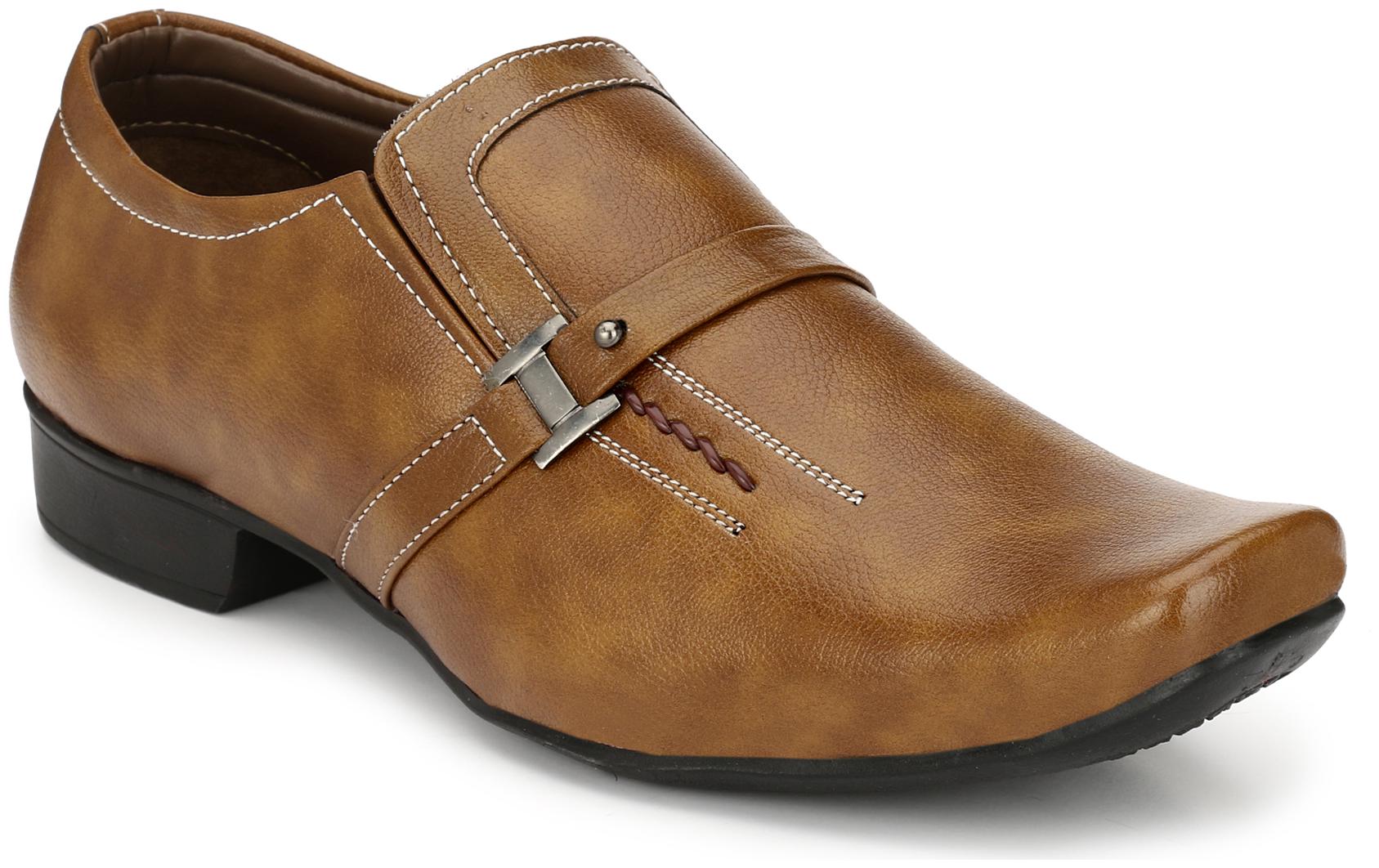 

John Karsun Men Tan Slip-On Formal Shoes - 1700-TAN