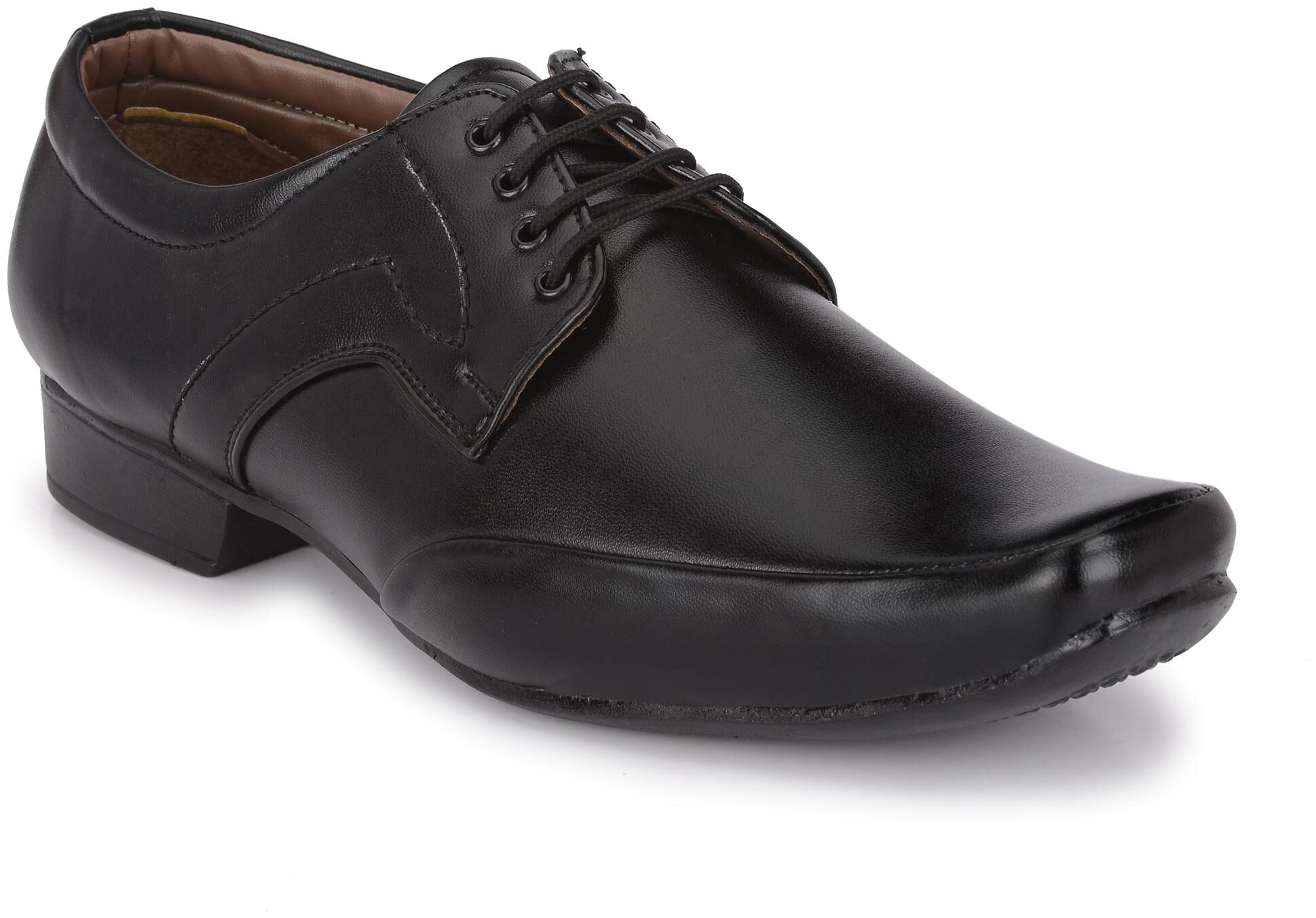 

John Karsun Men Black Derby Formal Shoes - 1702-BLACK