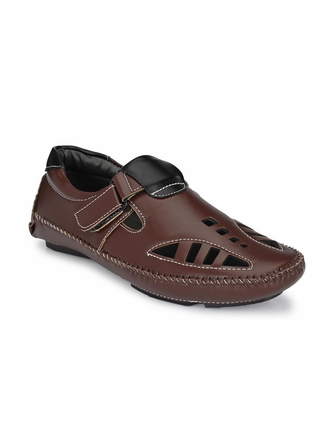 

John Karsun Men Brown Shoe-Style Sandals