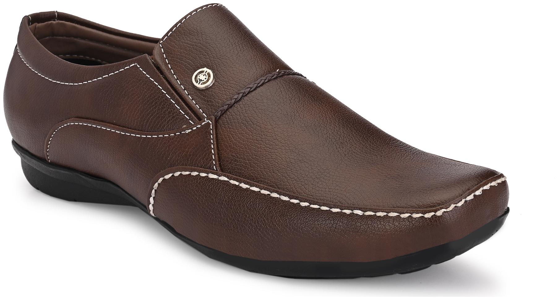 

John Karsun Men Brown Slip-On Formal Shoes - 3274-BROWN