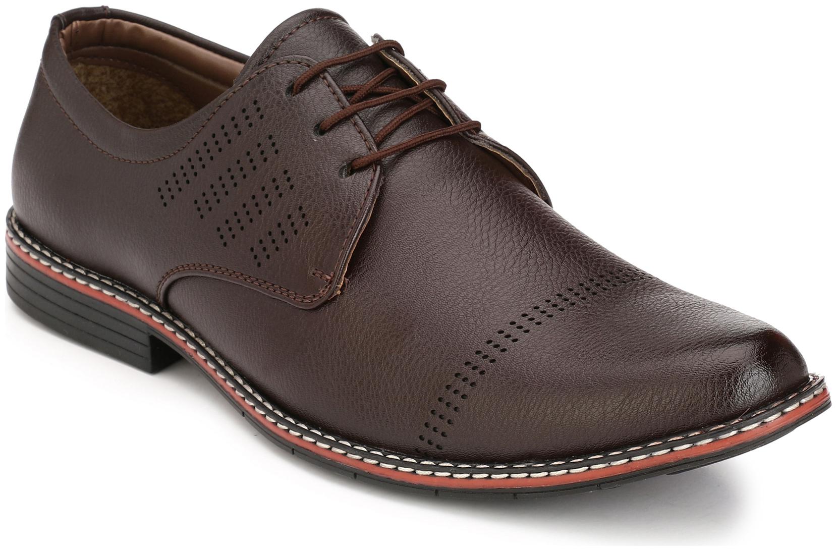 

John Karsun Men Brown Derby Formal Shoes - 2104-BROWN