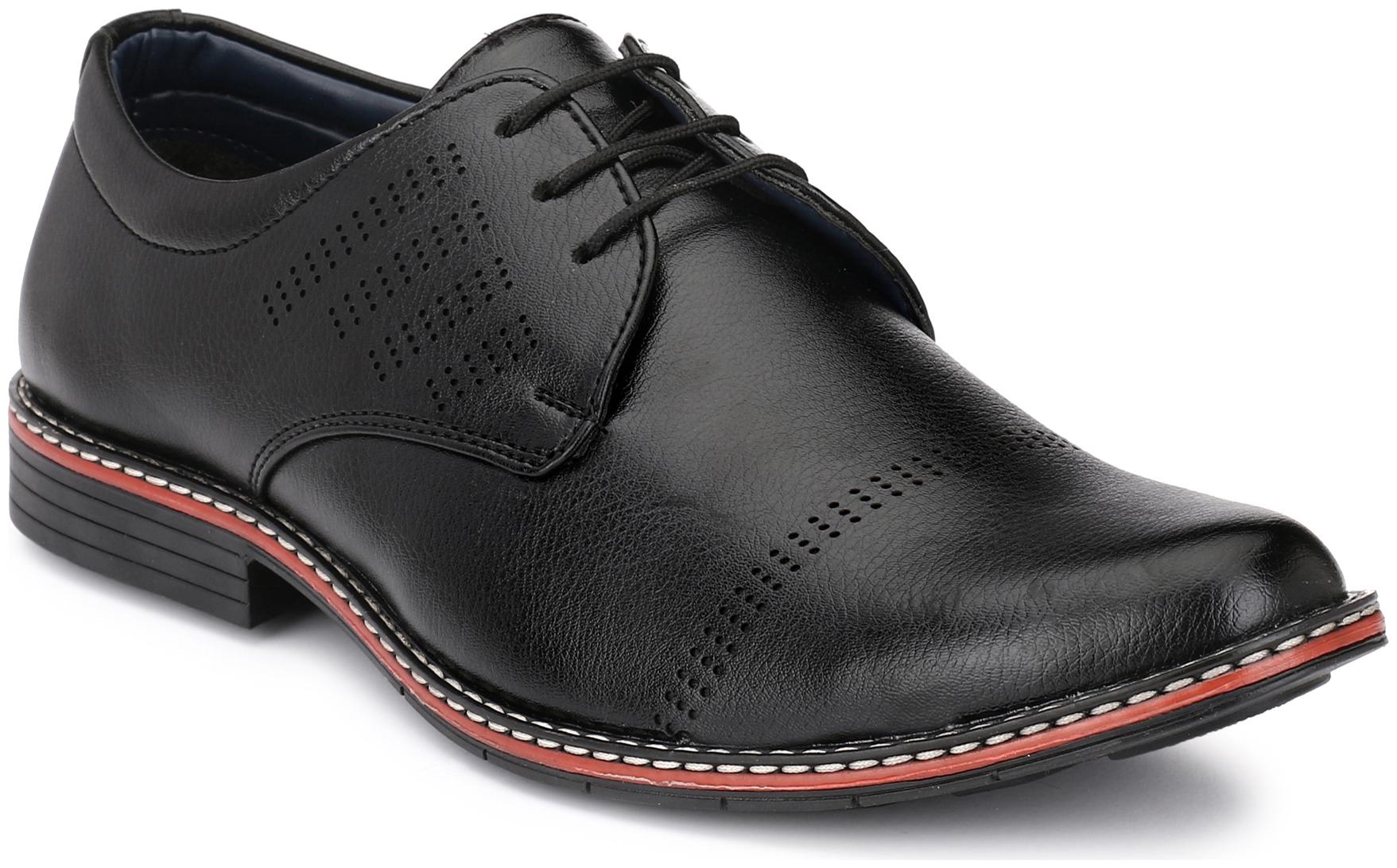 

John Karsun Men Black Derby Formal Shoes - 2104-BLACK