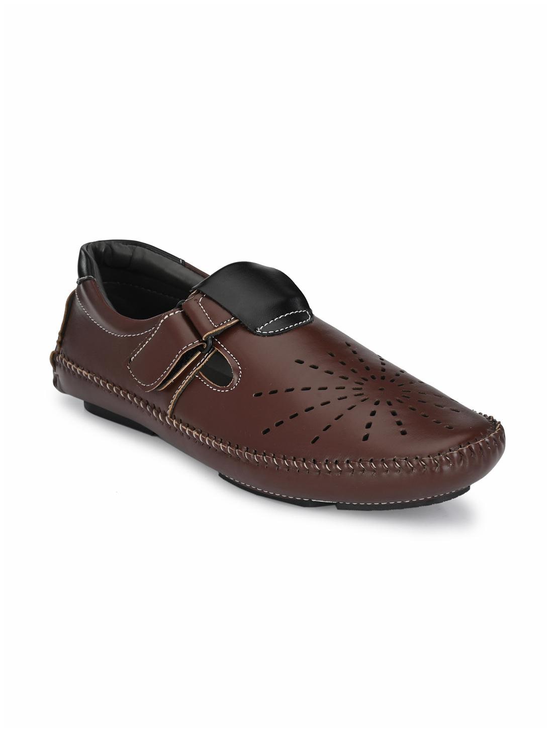 

John Karsun Men Brown Shoe-Style Sandals