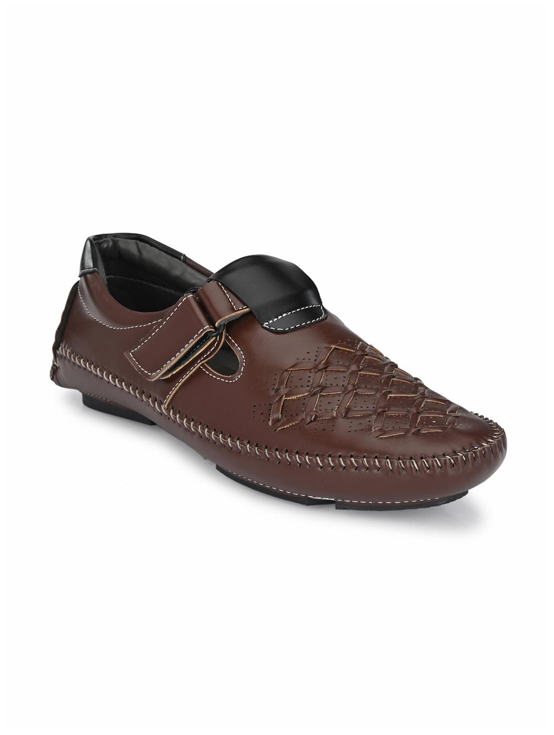 

John Karsun Men Brown Shoe-Style Sandals