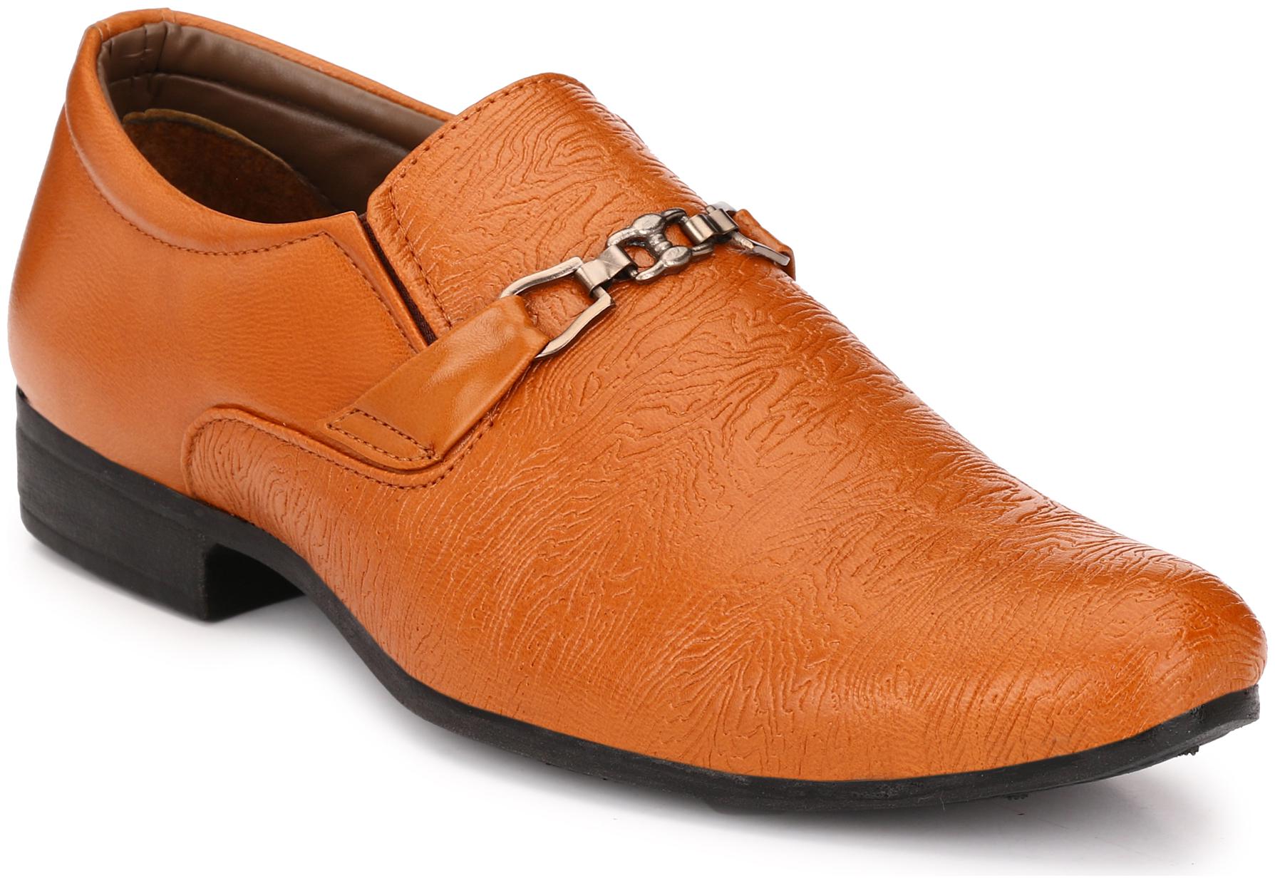 

John Karsun Men Tan Slip-On Formal Shoes - 1901-TAN