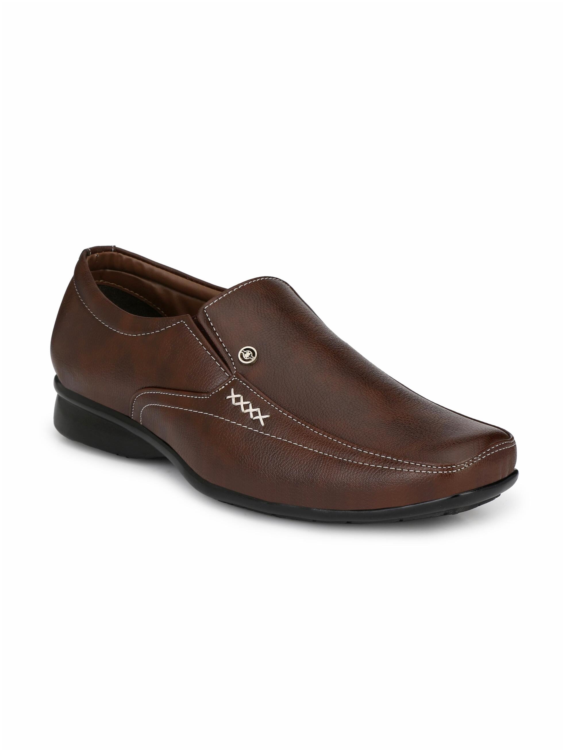 

John Karsun Men Tan Slip-On Formal Shoes - 3244-BROWN