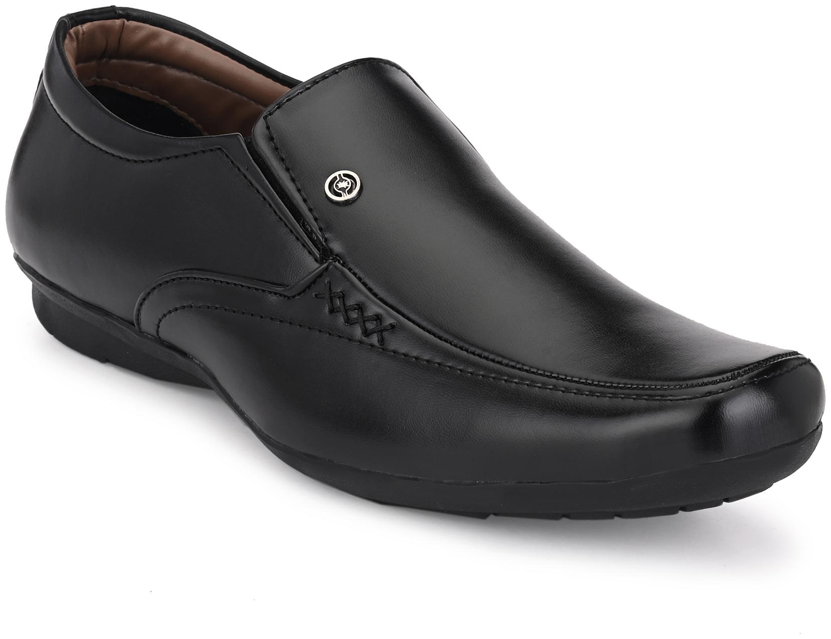 

John Karsun Men Black Slip-On Formal Shoes - 3244-1-BLACK
