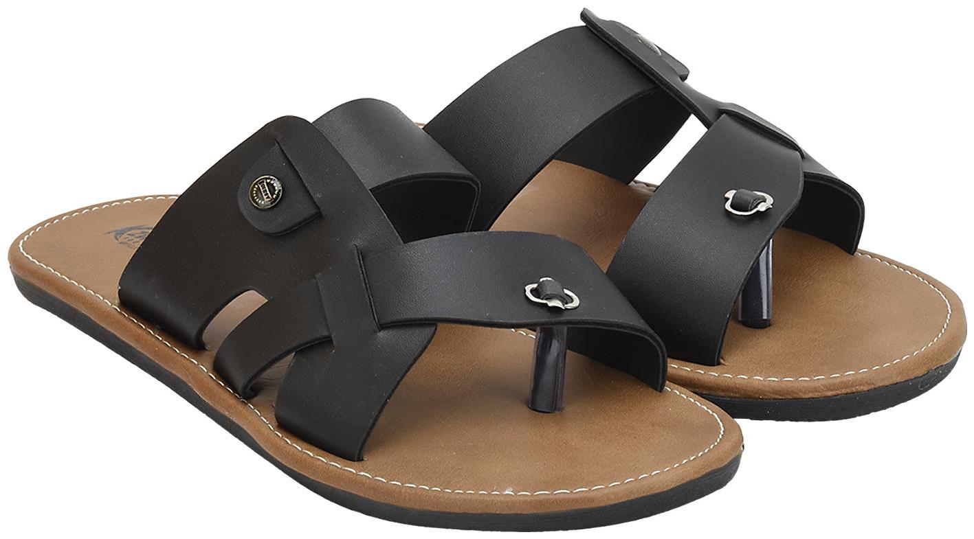 

KANEGGYE Men Black Flip-Flops - 1 Pair