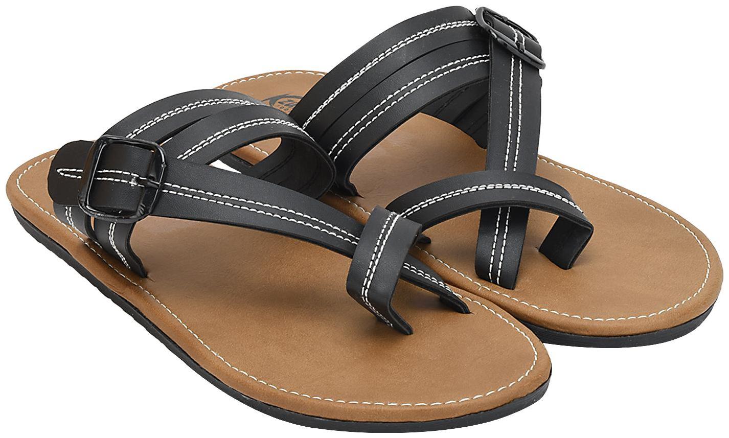 

KANEGGYE Men Black Flip-Flops - 1 Pair