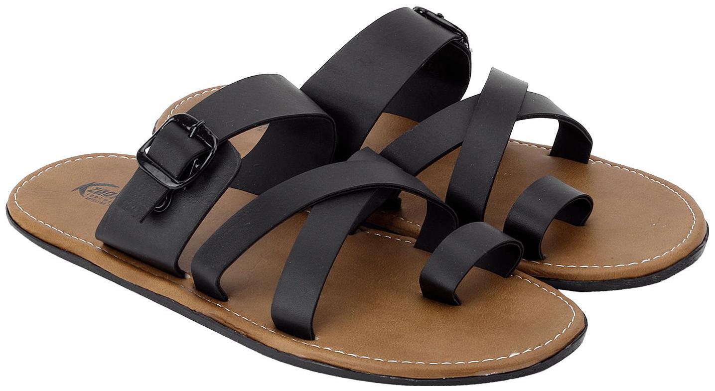 

KANEGGYE Men Black Flip-Flops - 1 Pair