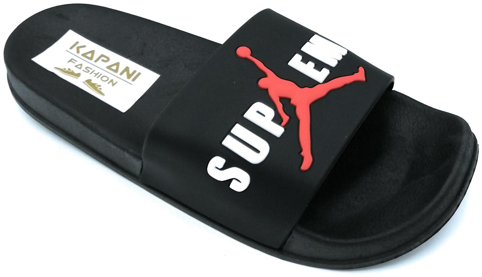 

KAPANI FASHION Men Black Sliders - 1 Pair