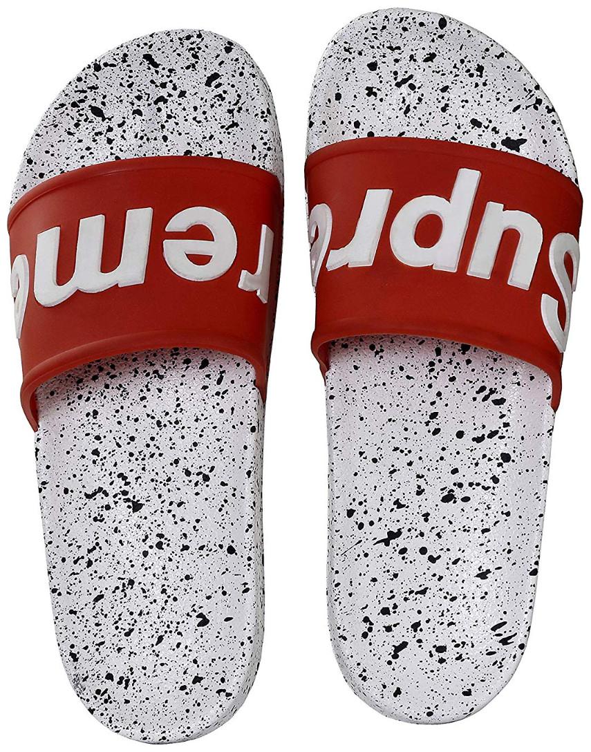 

KAPANI FASHION Men Red Sliders - 1 Pair