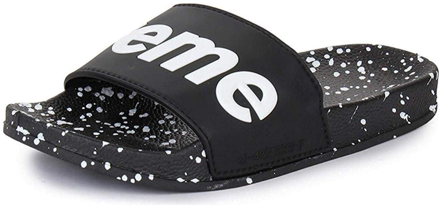 

KAPANI FASHION Men Black Sliders - 1 Pair