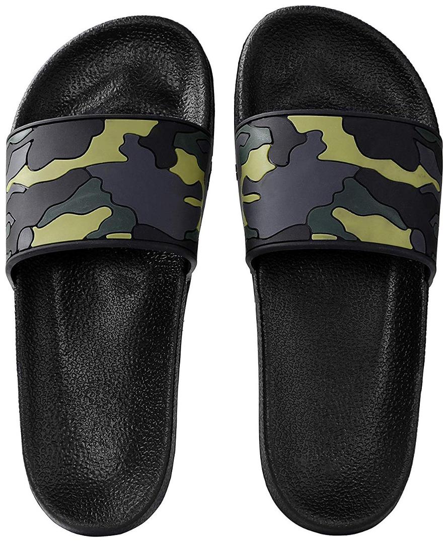 

KAPANI FASHION Men Green Sliders - 1 Pair
