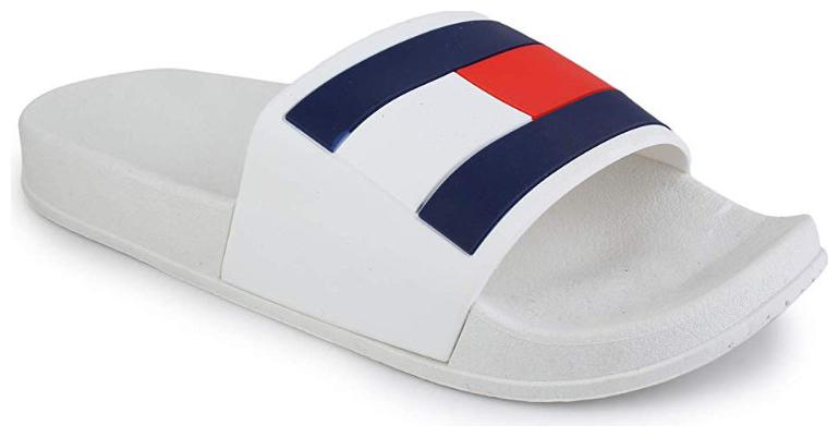 

KAPANI FASHION Men White Sliders - 1 Pair